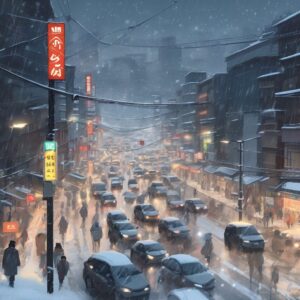 퇴근길, 폭설급 첫눈으로 주목받아 강화