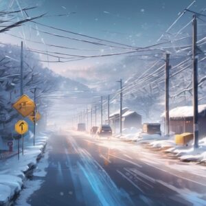 곳곳에 빙판길이 나타나며 주의보 발령