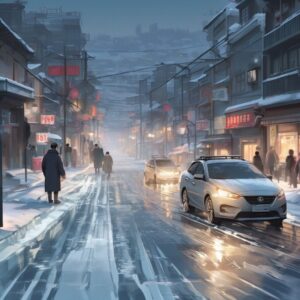 빙판길 주의보, 아침 기온 평년 웃돌아