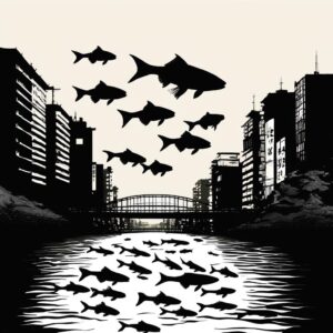 오사카 도톤보리강 물고기 떼 대지진 전조 우려